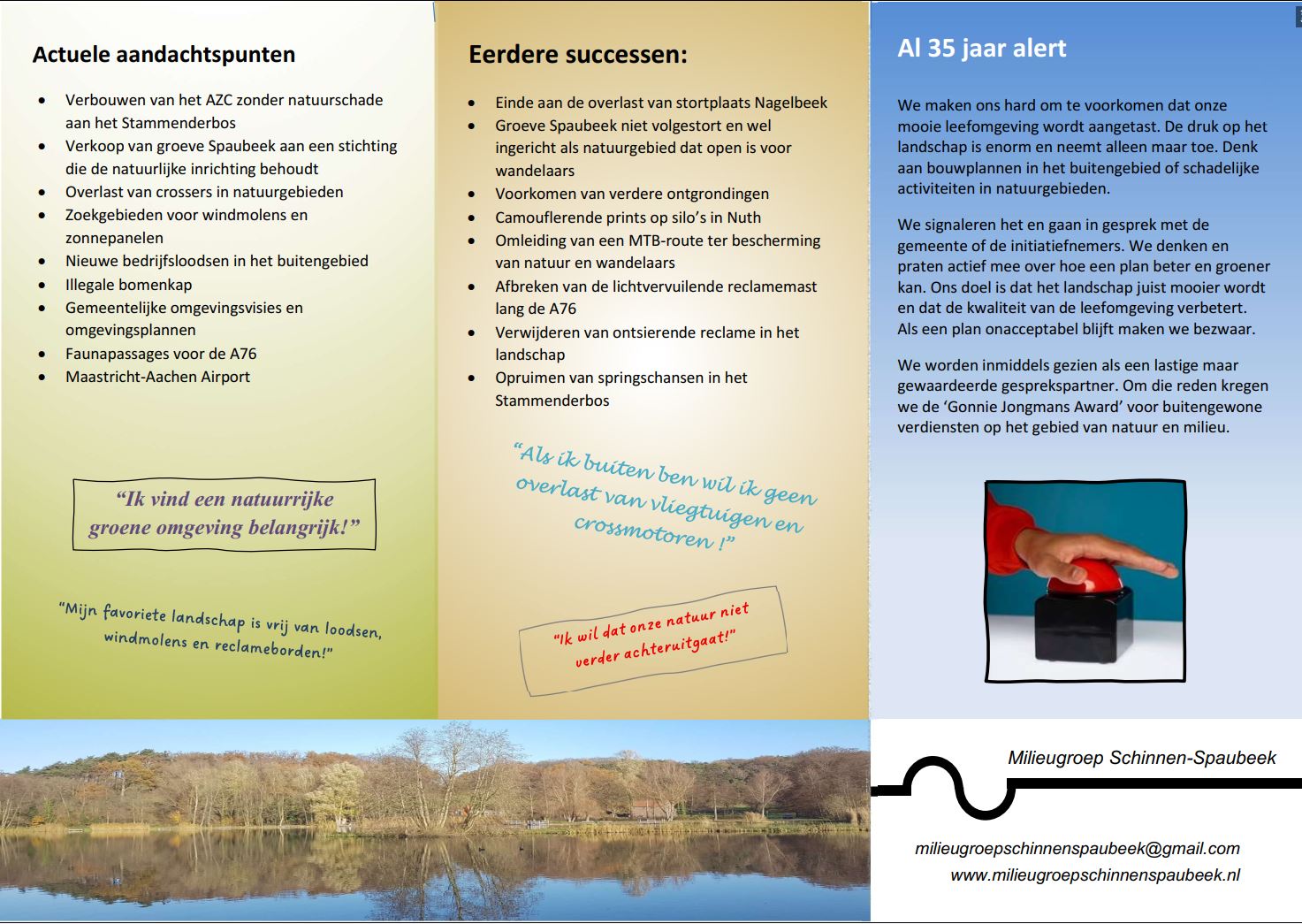 Flyer Milieugroep